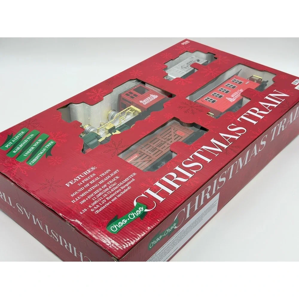 Hobby Lobby Choo-Choo Christmas Holiday Train Set w/ Track Battery‎ Operated